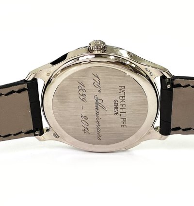 Patek Philippe World Time 5575g-001 White Gold With Black Leather Watch Black Dial 2015