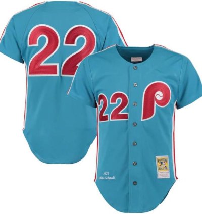 Philadelphia Phillies Mike Schmidt Blue 1972 Throwback Jersey