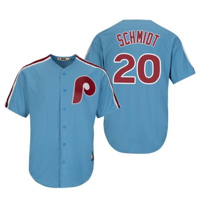 Philadelphia Phillies Mike Schmidt Light Blue Throwback Jersey