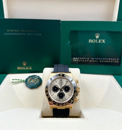 Rolex Daytona Unworn Daytona 40mm Yml Dial Yellow Gold Oysterflex 126518ln Box Papers 2023