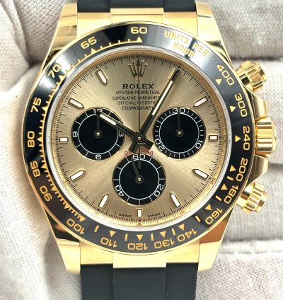 Rolex Daytona Unworn Daytona 40mm Yml Dial Yellow Gold Oysterflex 126518ln Box Papers 2023