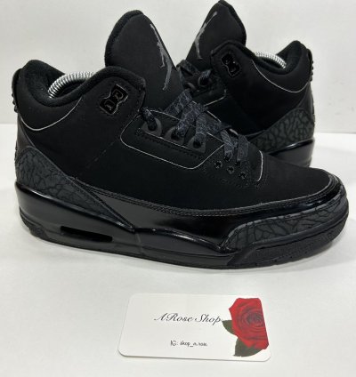 Nike Air Jordan 3 Retro Black Cat Shoes Size 7 5