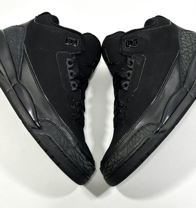 Nike Air Jordan 3 Retro Black Cat Shoes Size 7 5