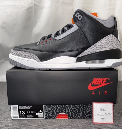 Nike Air Jordan 3 Retro Black Cement 2024 13 Dn3707-010