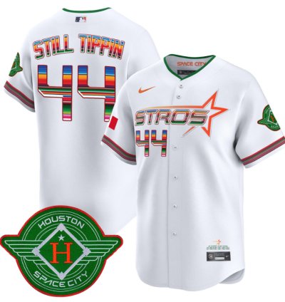 Still Tippin Jersey 44 Astros 2025 City Connect Mexico Vapor Premier Limited Stitched White