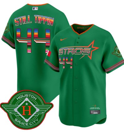 Still Tippin Jersey 44 Astros 2025 City Connect Mexico Vapor Premier Limited Stitched Green