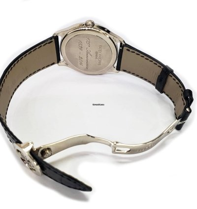 Patek Philippe World Time Anniversary 175th White Gold Black Dial 5575g-001