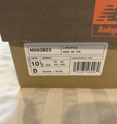 New Balance 990 V3 Bodega Here To Stay Size 10 5