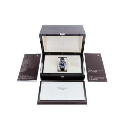 Patek Philippe World Time Chronograph 2019 Fullset German Delivery 5930g-010