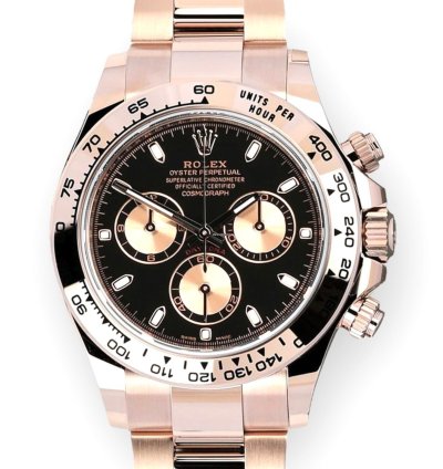 Rolex Daytona Unworn Full Set 116505 Rose Gold Black Dial