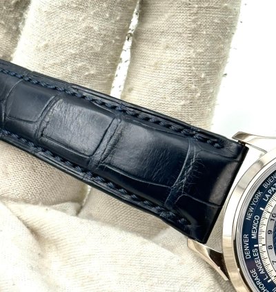 Patek Philippe World Time Chronograph 39 5mm Blue Dial 5930g Box Papers 2021