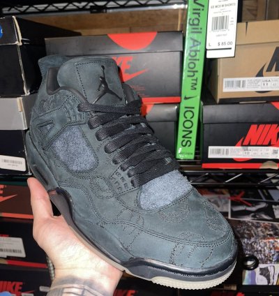 Nike Air Jordan 4 Kaws Black Size 10