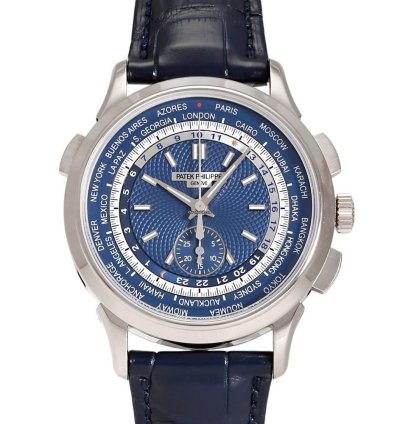 Patek Philippe World Time Chronograph 5930g-001 Automatic White Gold Good
