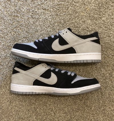 Nike Sb Dunk Zoom Low Wolf Grey 854866001 Size 10 Supreme