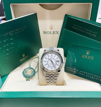 Rolex Sky-dweller Uwnorn Sky Dweller Oyster Perpetual 326934 White Index Dial Jubilee Bracelet 42mm