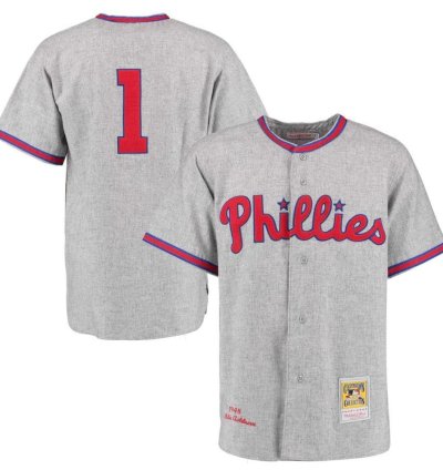 Philadelphia Phillies Richie Ashburn Gray 1948 Throwback Jersey