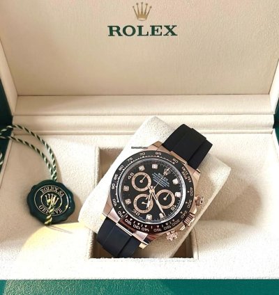 Rolex Daytona Unworn Full Set Rose Gold 116515ln Diamond Dial