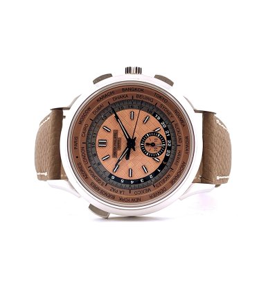 Patek Philippe World Time Chronograph Chrono Flyback Salmon Full Set Incl Inv 2nd Strap 5935a-001 Ger 2024