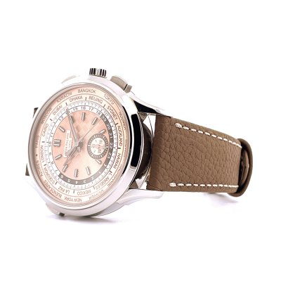 Patek Philippe World Time Chronograph Chrono Flyback Salmon Full Set Incl Inv 2nd Strap 5935a-001 Ger 2024