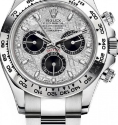 Rolex Daytona Unworn Meteorite Dial White Gold Daytona 116509 On Bracelet