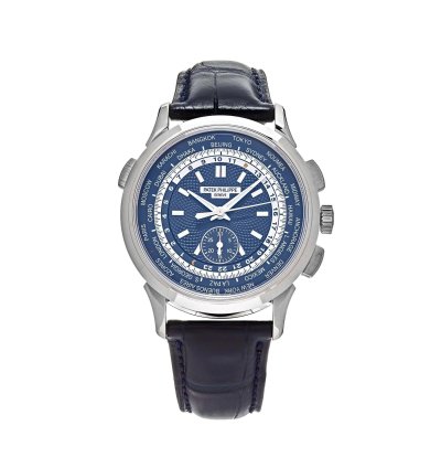Patek Philippe World Time Chronograph Complications 5930g-010 World Time Flyback Chronograph White Gold Blue Dial 2020