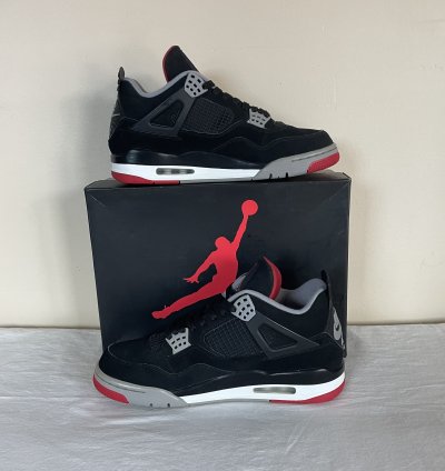 Nike Air Jordan 4 Retro Og Bred 2019 Men Us Size 10 5