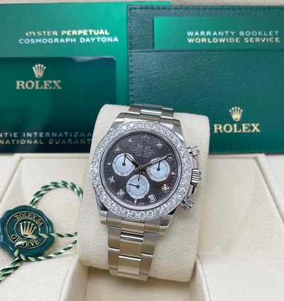 Rolex Daytona Unworn Mother Of Pearl 126579rbr Cosmograph Daytona Diamond Factory Diamond Bezel