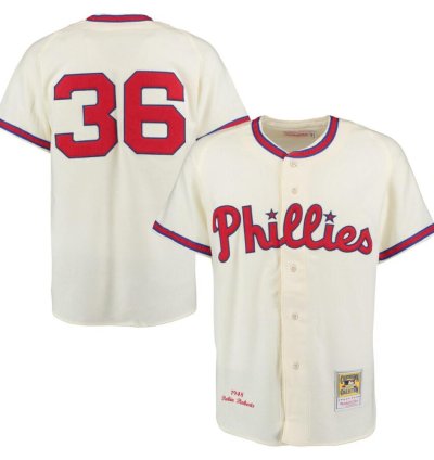 Philadelphia Phillies Robin Roberts Cream 1948 Throwback Jersey