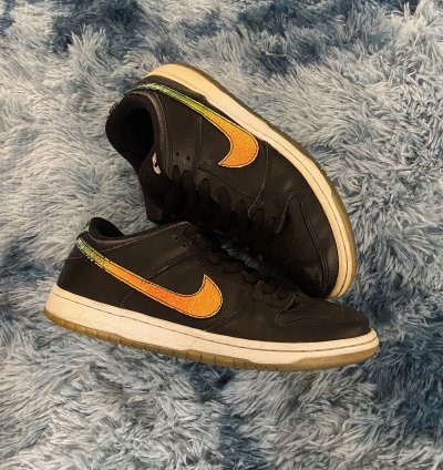 Rare Nike Sb Dunk Low Sparkle Oil Spill Sneaker Size 9 Us