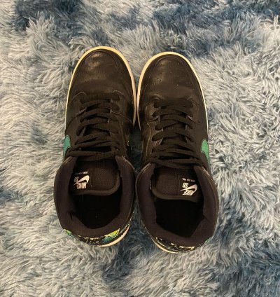 Rare Nike Sb Dunk Low Sparkle Oil Spill Sneaker Size 9 Us