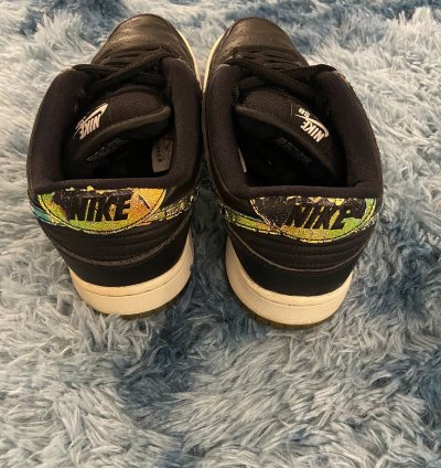 Rare Nike Sb Dunk Low Sparkle Oil Spill Sneaker Size 9 Us