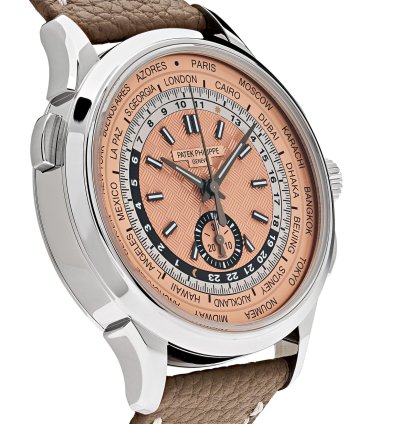 Patek Philippe World Time Chronograph Complications 5935a-001 World Time Chronograph Steel Opaline Carbon Motif Dial