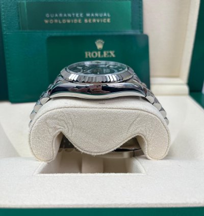 Rolex Sky-dweller White Rolesor Sky-dweller Watch - Blue Index Dial - Jubilee Fluted Bezel 326934