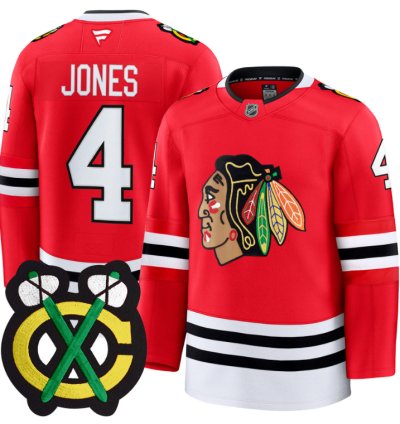 Seth Jones Jersey 4 Chicago Blackhawks Premium All Stitched Red