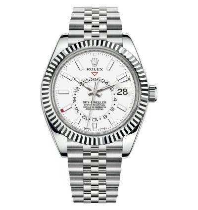 Rolex Sky-dweller White Rolesor Sky-dweller Watch - White Index Dial - Jubilee Bracelet 326934