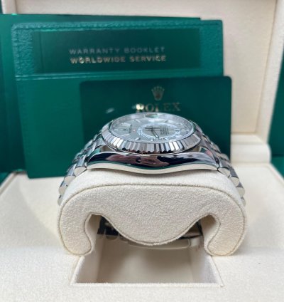 Rolex Sky-dweller White Rolesor Sky-dweller Watch - White Index Dial - Jubilee Bracelet 326934
