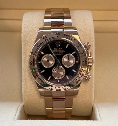 Rolex Daytona Unworn Rose Gold Daytona Black Dial 126505
