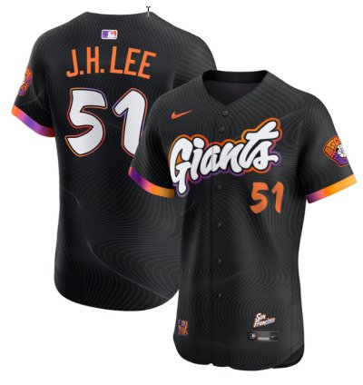 Jung Hoo Lee Jersey 51 San Francisco Giants 2025 City Connect Vapor Premier Elite Stitched