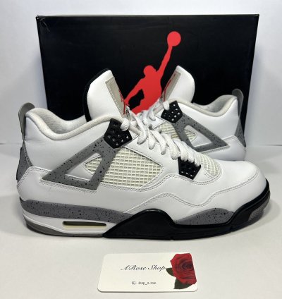 Nike Air Jordan 4 Retro White Cement Shoes Size 11 5