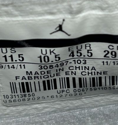 Nike Air Jordan 4 Retro White Cement Shoes Size 11 5