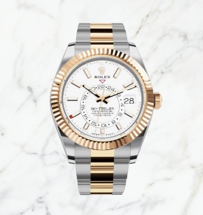 Rolex Sky-dweller Yellow Gold White Dial 336933 new Unworn