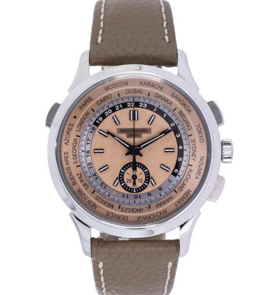 Patek Philippe World Time Chronograph Flyback Salmon Dial Box And Papers 2023 5935a