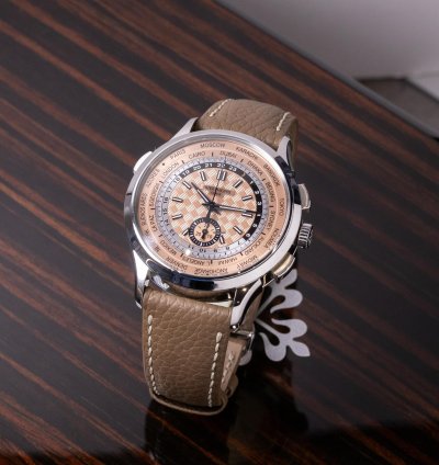 Patek Philippe World Time Chronograph Flyback Salmon Dial Box And Papers 2023 5935a