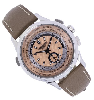 Patek Philippe World Time Chronograph Flyback Salmon Dial Box And Papers 2023 5935a