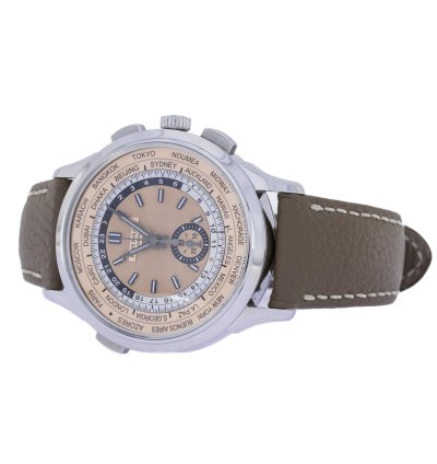 Patek Philippe World Time Chronograph Flyback Salmon Dial Box And Papers 2023 5935a