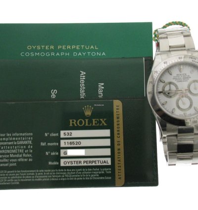 Rolex Daytona White 116520 Nos Serial Luminova Lc 532 Saudi Arabia