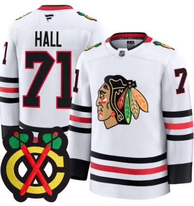 Taylor Hall Jersey 71 Chicago Blackhawks Premium All Stitched White