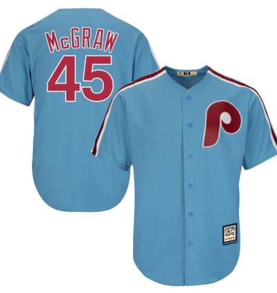 Philadelphia Phillies Tug Mcgraw Blue Throwback Jersey