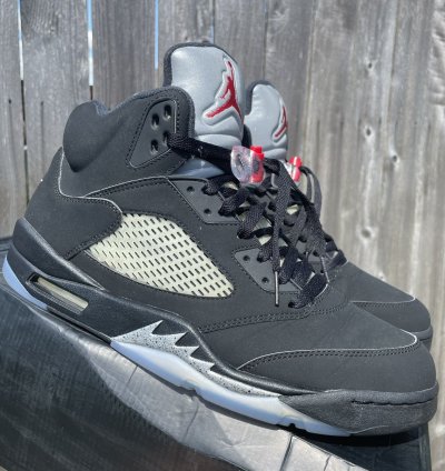 Nike Air Jordan 5 Black Metallic Size 12