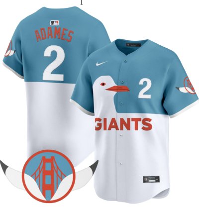Willy Adames Jersey 2 San Francisco Giants Seagull 2025 Vapor Premier Limited Stitched